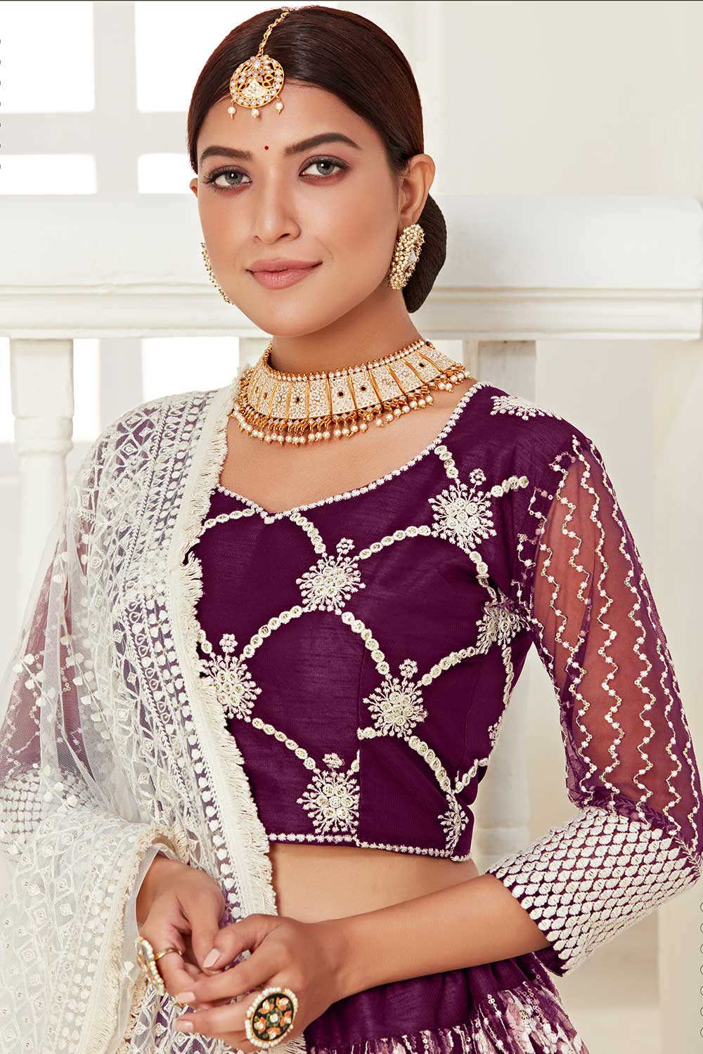 Purple Lehenga Choli for Festival