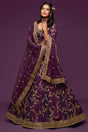 Buy Art Silk Embroidered Lehenga Choli in Purple