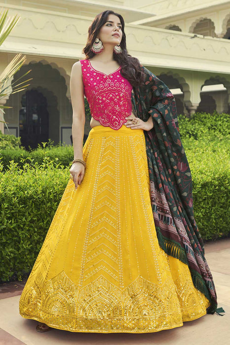 Sequins Work Lehenga Choli | Sequins Work Lehenga Choli - Vastrey