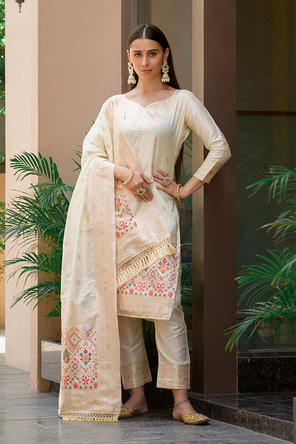 Banarasi silk salwar suit online best sale