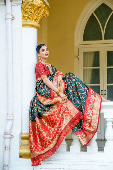 Green Silk Woven Saree