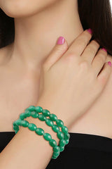 Buy Women's Alloy Bracelets in Green - Front