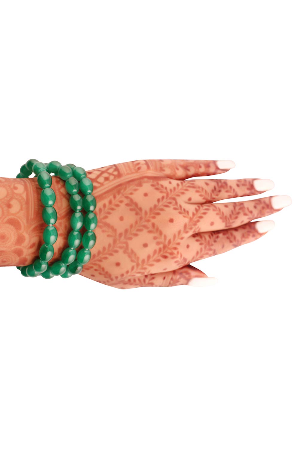 Buy Women's Alloy Bracelets in Green - Side