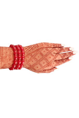 Buy Women's Alloy Bracelets in Red - Front