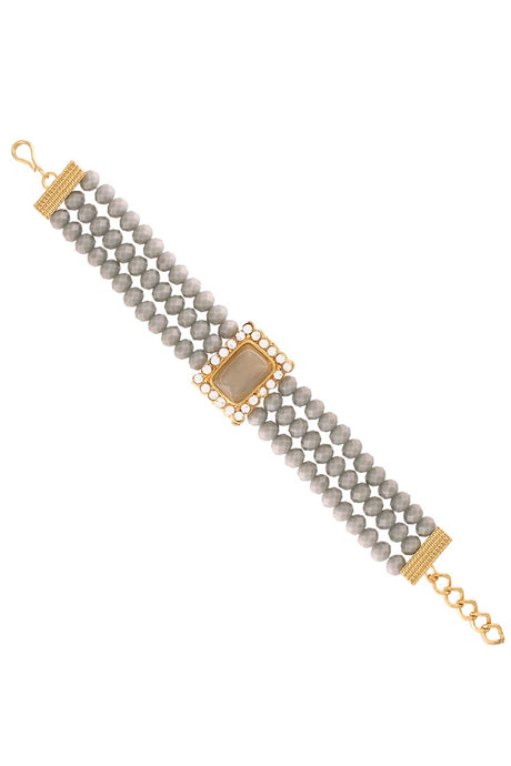 Buy Women's Alloy Bracelets in Grey - Back