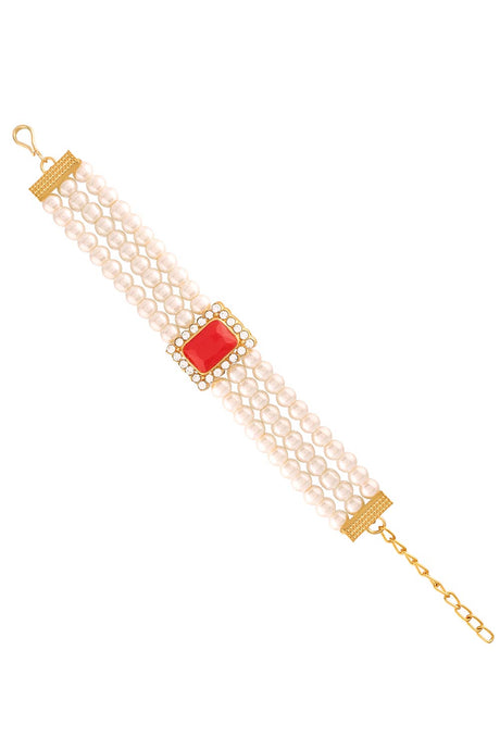 Buy Women's Alloy Bracelets in Red - Back
