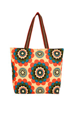 Canvas Handbag In Multi-Color