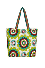 Canvas Handbag In Multi-Color