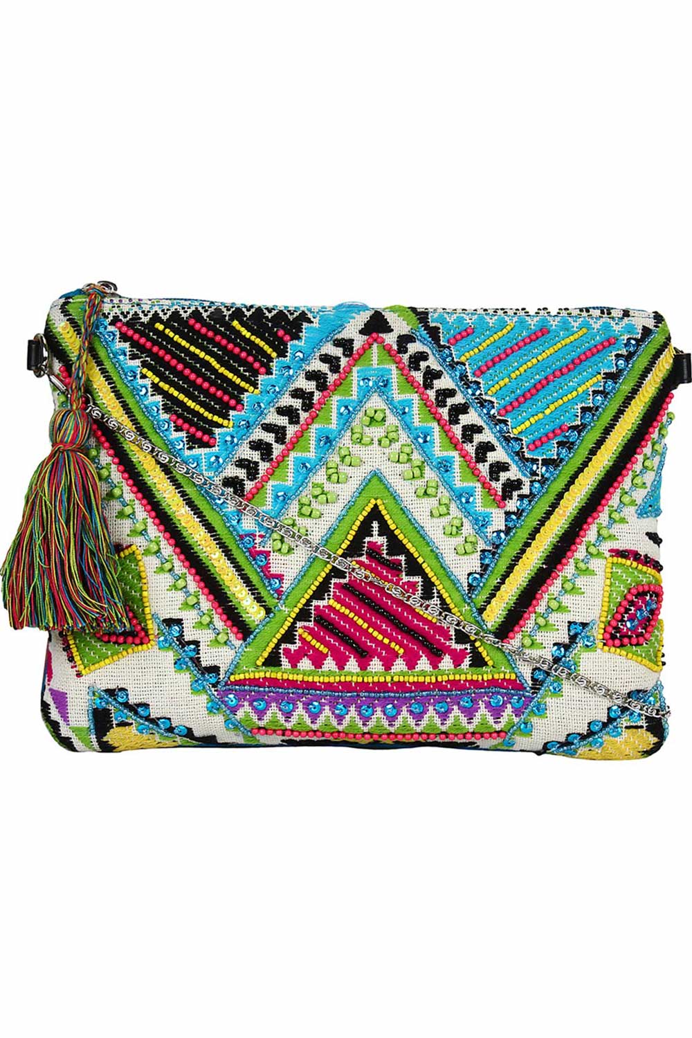 Glitzy Multicolor Jacquard Sling Bag