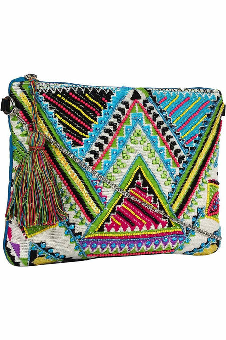 Glitzy Multicolor Jacquard Sling Bag