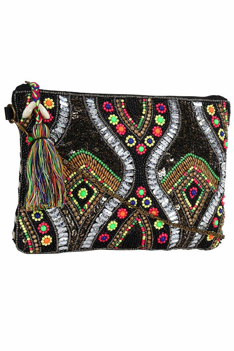 Glitzy Multicolor Jacquard Sling Bag