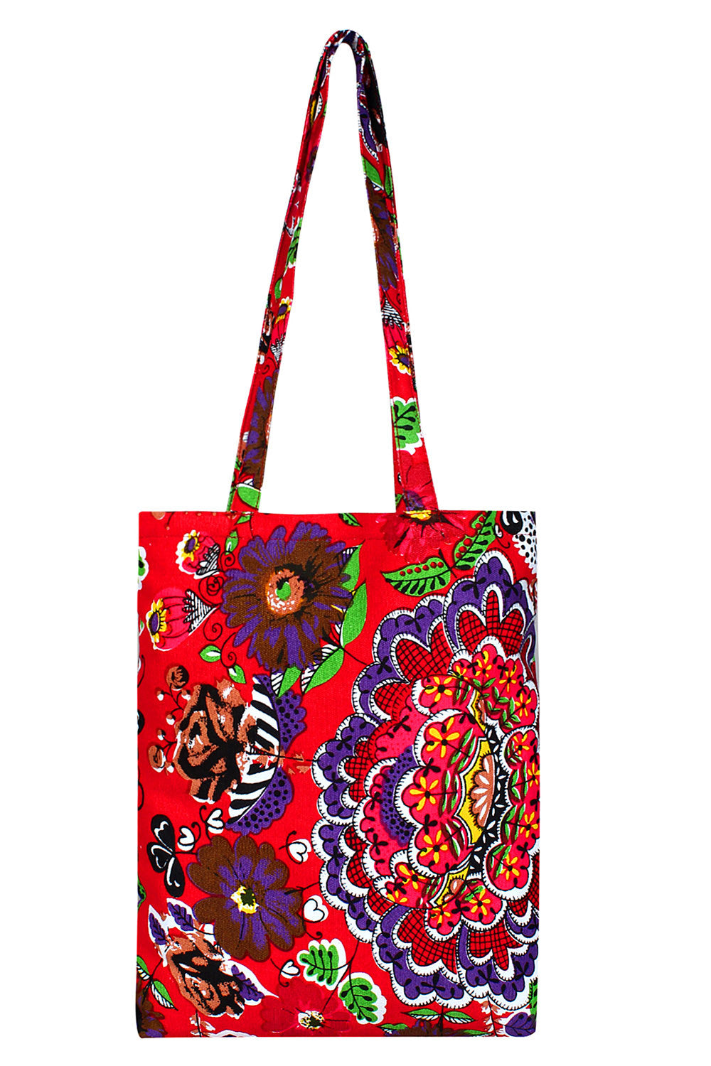 Canvas Handbag In Multi-Color