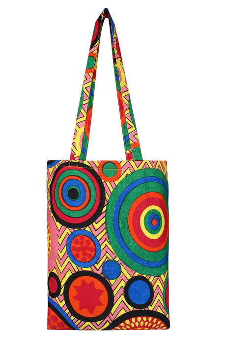 Canvas Handbag In Multi-Color