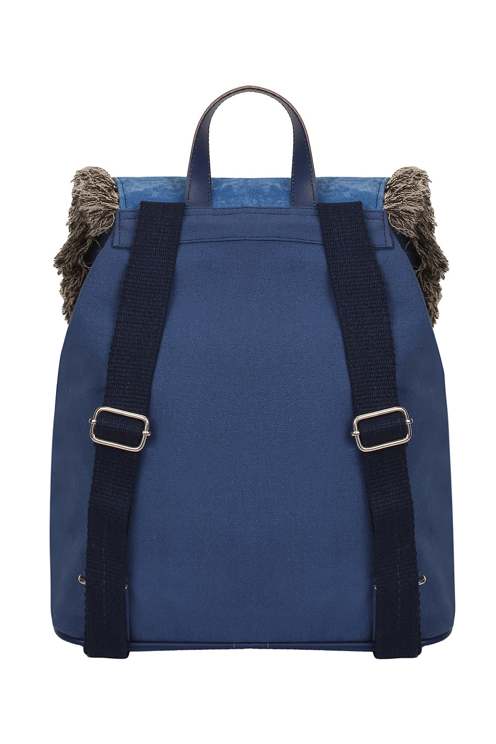 Cotton Canvas Backpack In Blue