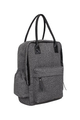 Poly Canvas Backpack In Grey And Black