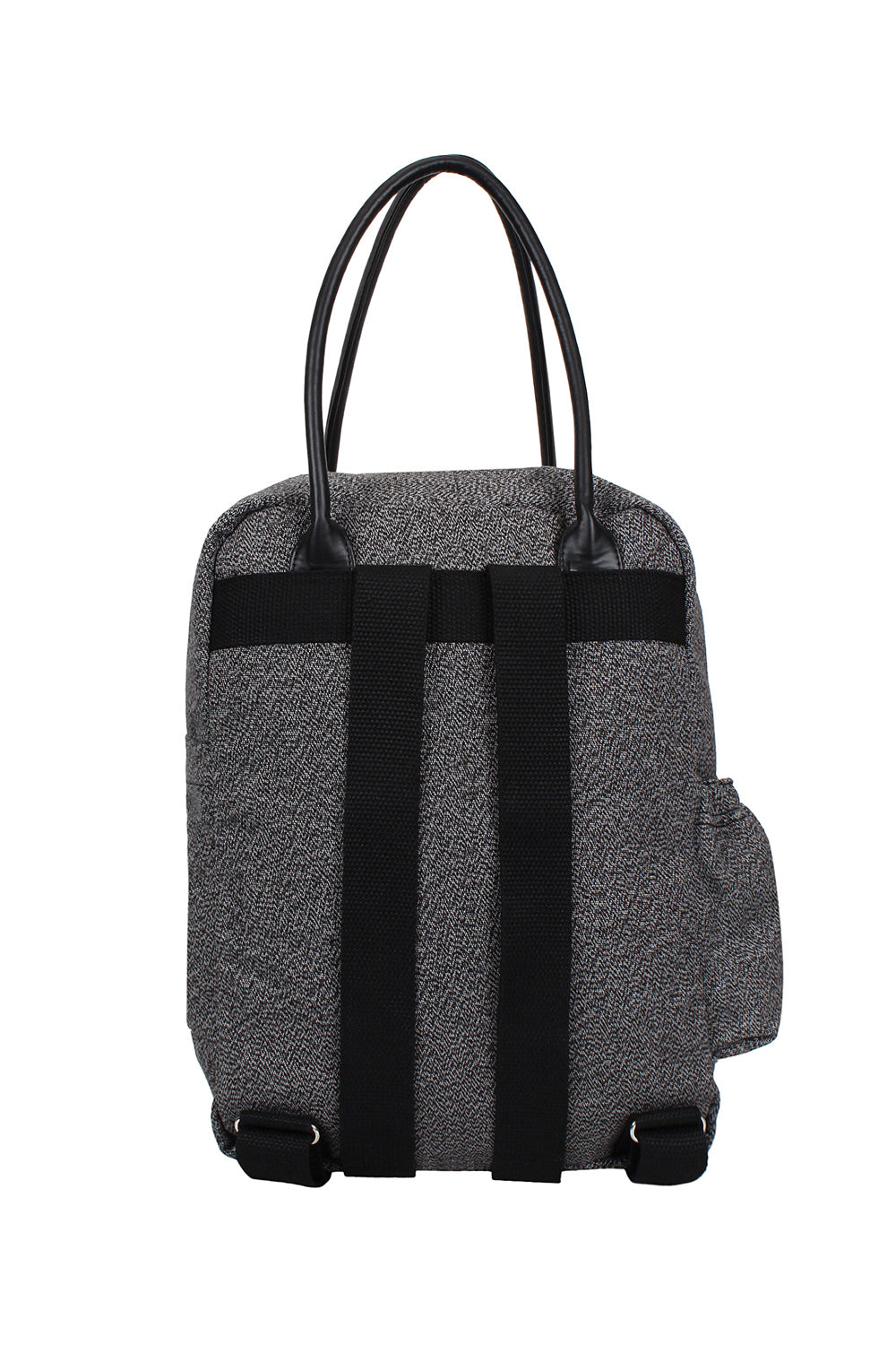 Poly Canvas Backpack In Grey And Black