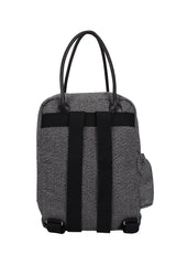 Poly Canvas Backpack In Grey And Black