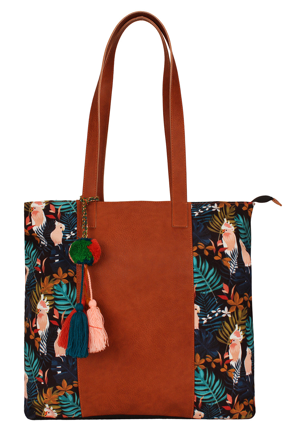 Canvas Handbag In Brown