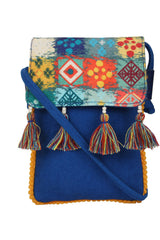 Canvas Sling Bag In Blue