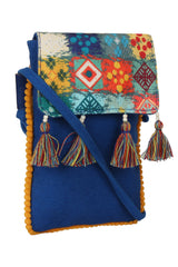 Canvas Sling Bag In Blue