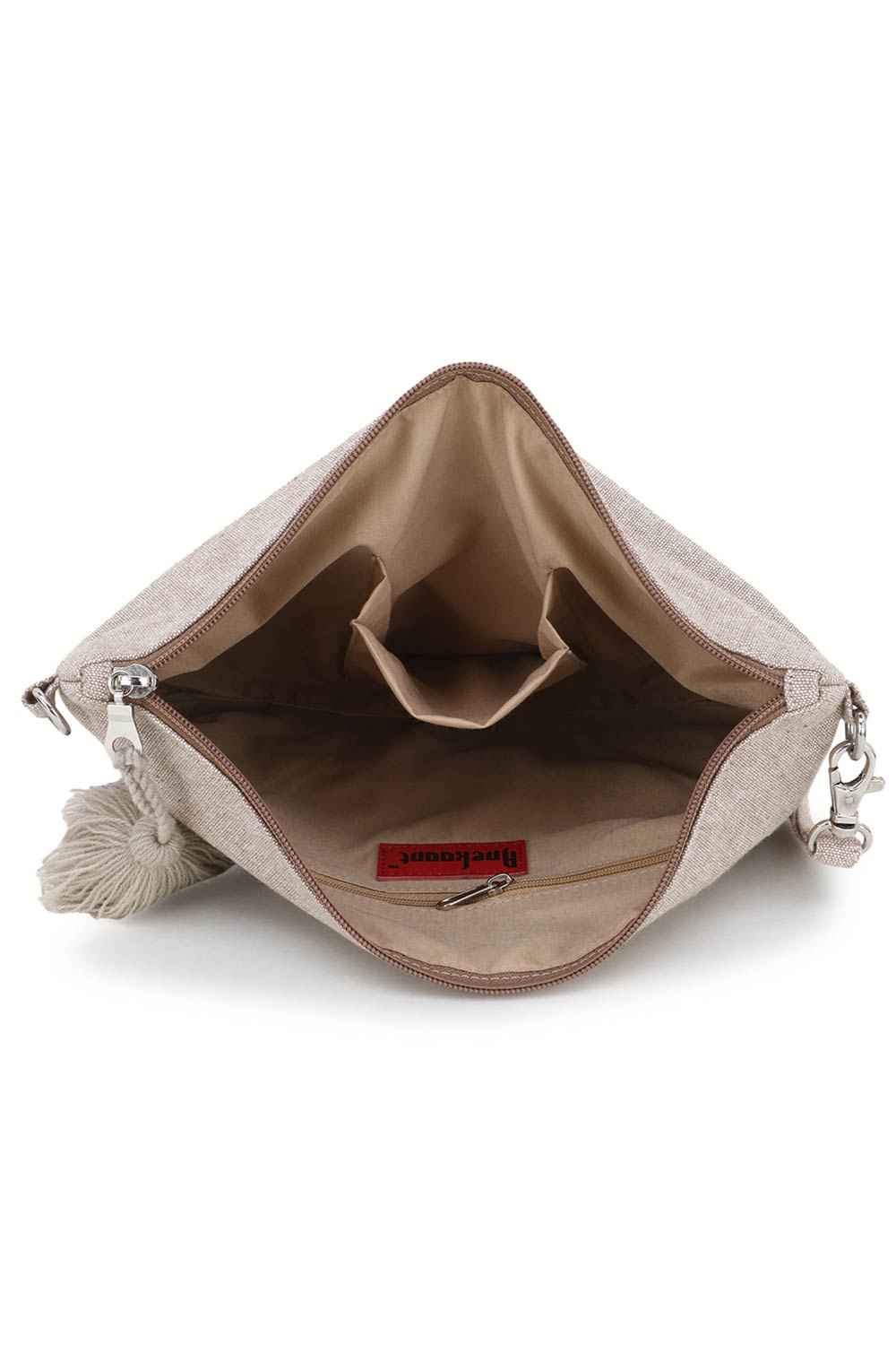 Natural & Multi Canvas Solid Sling Bag