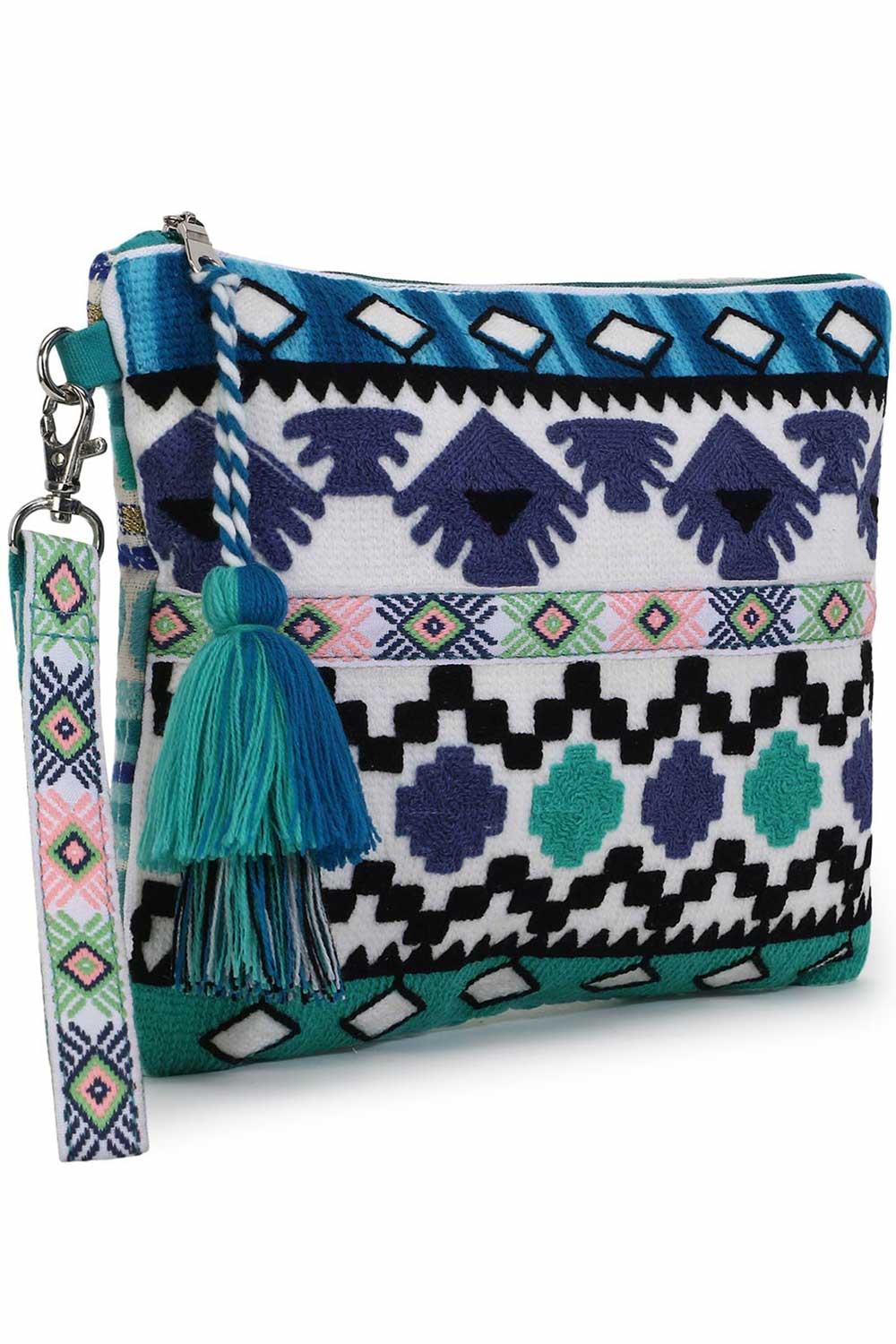 Tribal Multi Acrylic Jacquard Ethnic Motifs Embroidered Sling Bag