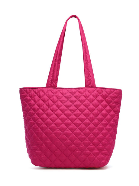 Uno Fuchsia Harlequin Quilted Polyester Tote Bag