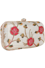 Miniaudiere White And Multicolored Evening Clutch Bag