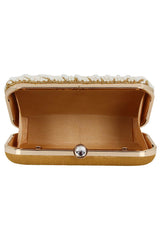 Ethnic Gold And White Party Clutch Bag