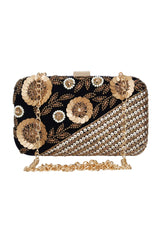 Velvet Clutch In Black