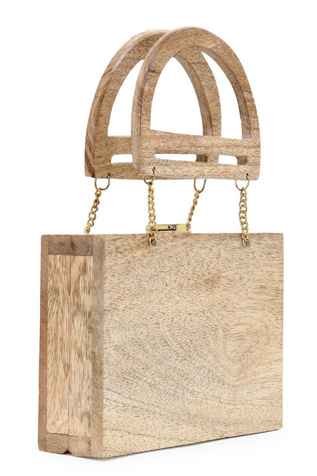 Timber Wood Wood Textured Clutch