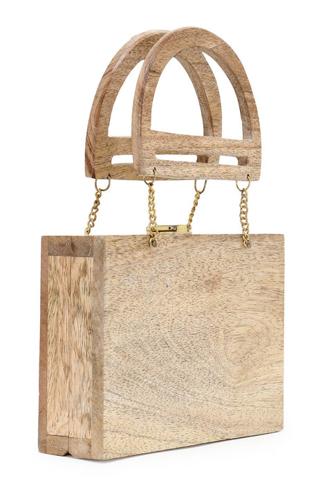 Timber Wood  Textured Clutch