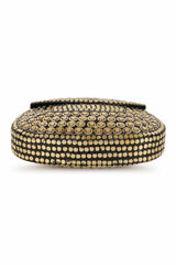 Gold Metal Mosaic Embellished Clutch