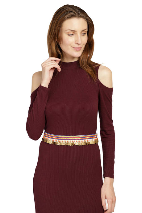 Buy Embelished Waist Belt in Natural & Multi Online