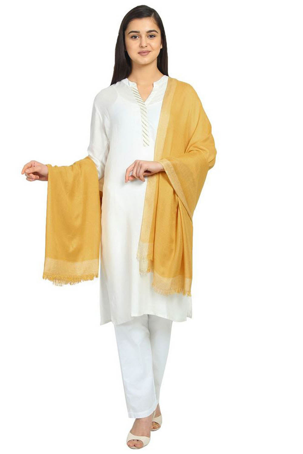 Viscose Stole in Yellow