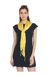Viscose Scarves in Yellow And White