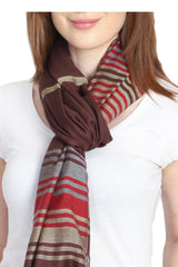 Viscose Stole In Brown