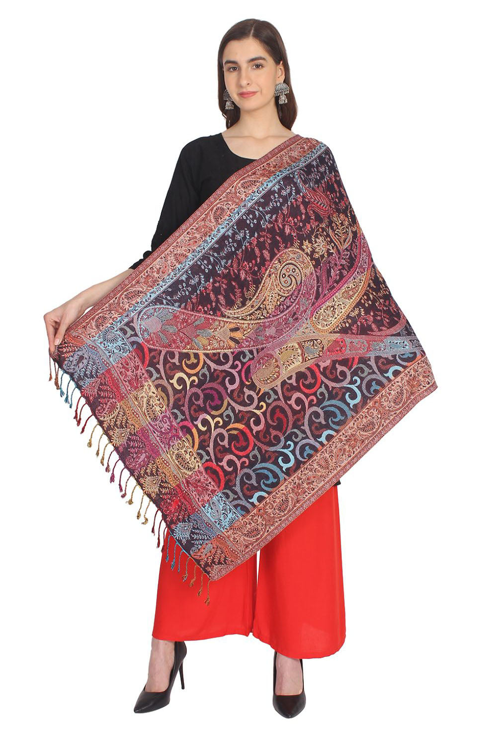 Viscose Shawl In Multi-Color