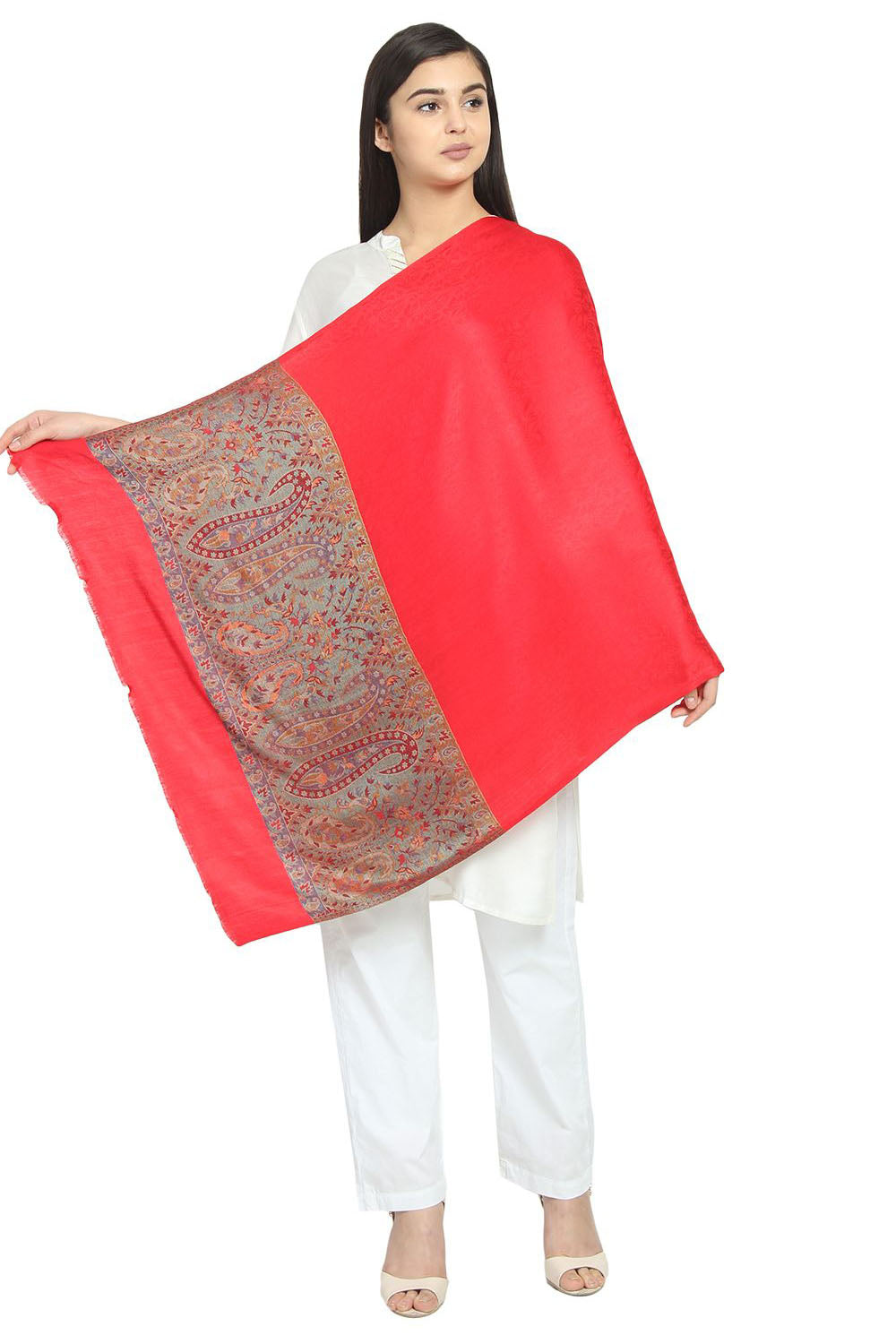 Modal Shawl in Red