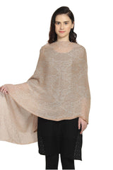 Wool Shawl In Beige