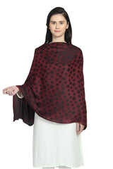 Modal Shawl In Red And Black