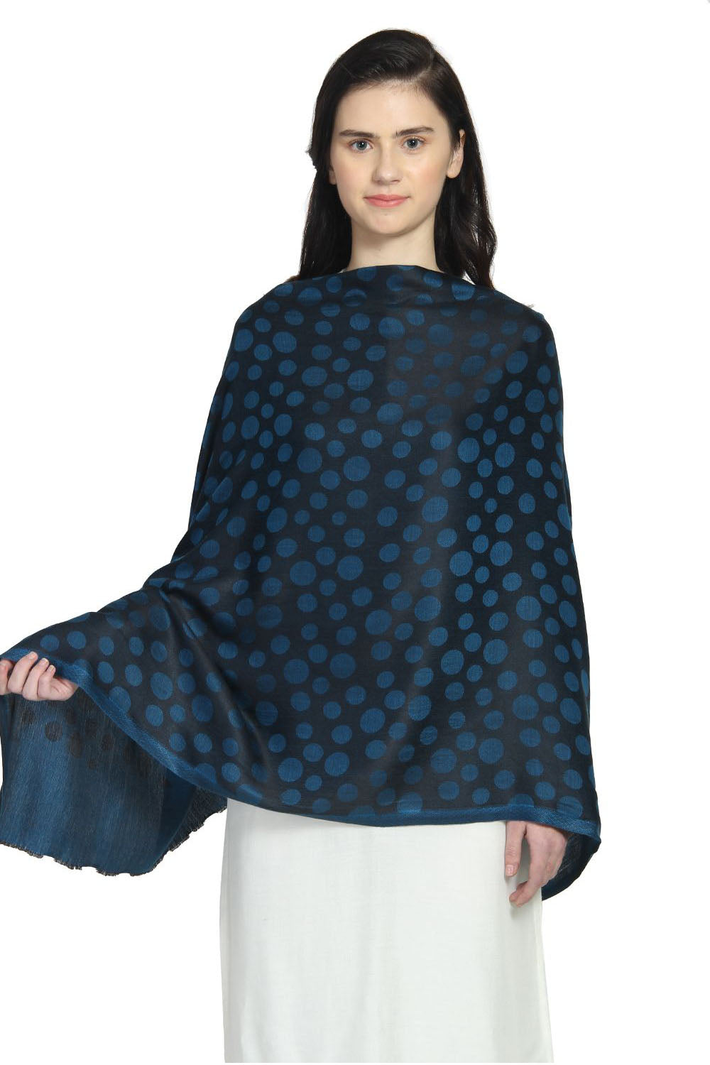 Modal Shawl In Blue And Black