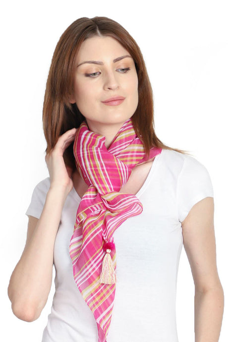 Chiffon Square Scarf in Pink