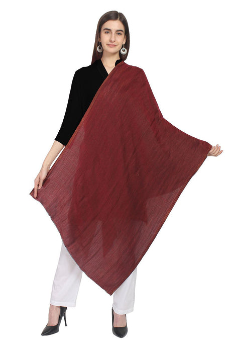 Wool Reversible Shawl in Red And Gold