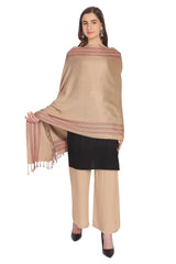 Viscose Shawl In Beige