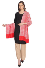 Viscose Shawl In Red And White