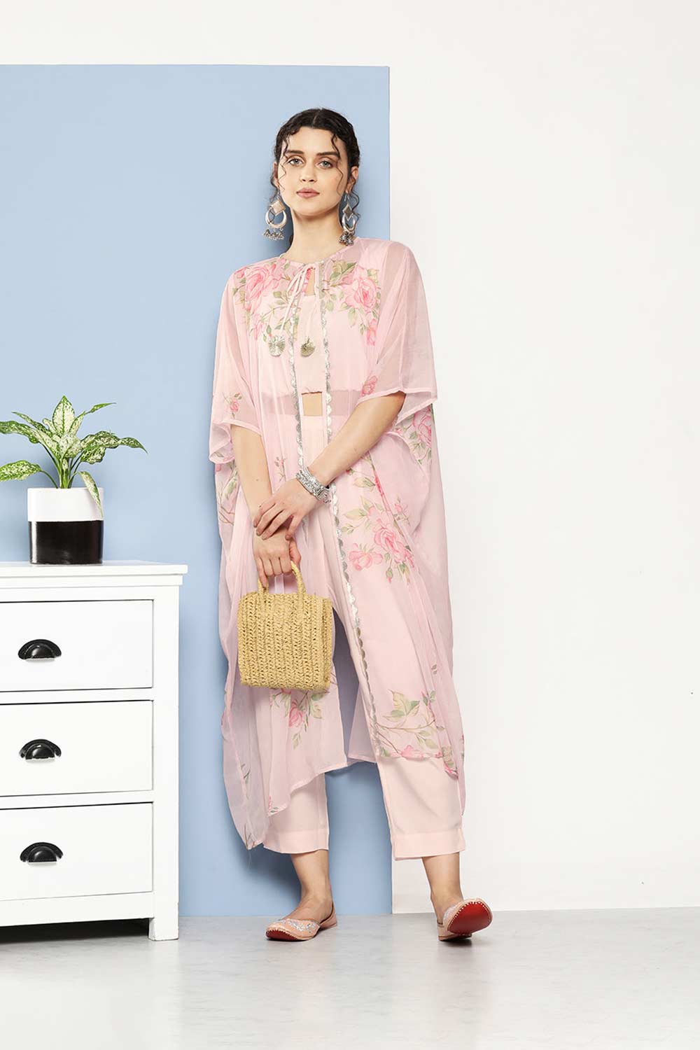 Buy Pink Crepe Printed Co-ords Online