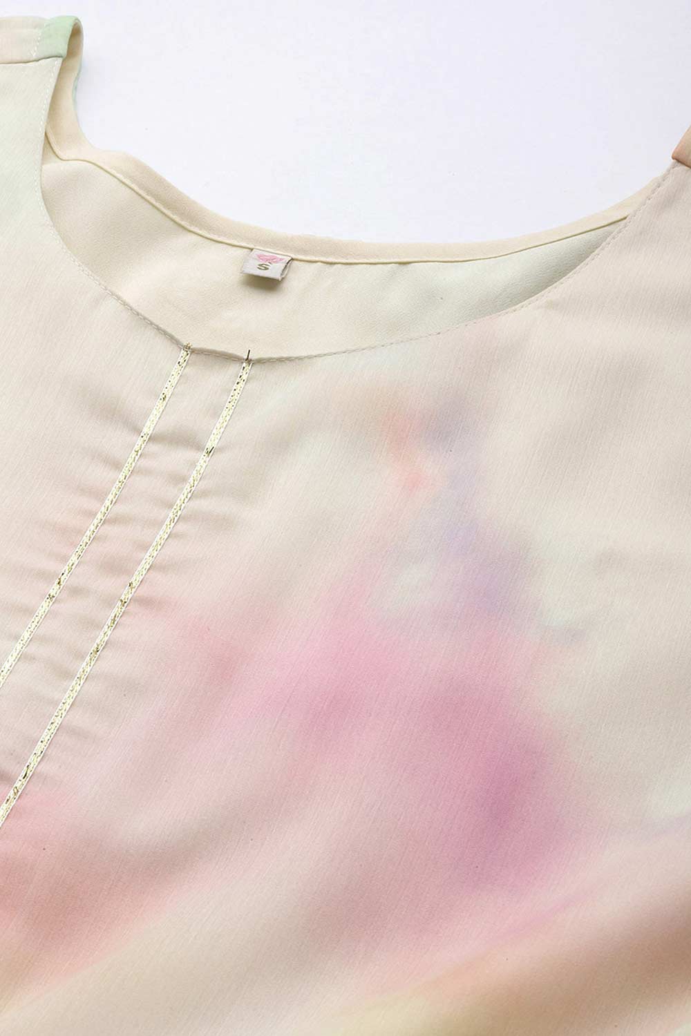 Buy Multi Chiffon Abstract Printed Maxi Dress Online - Back