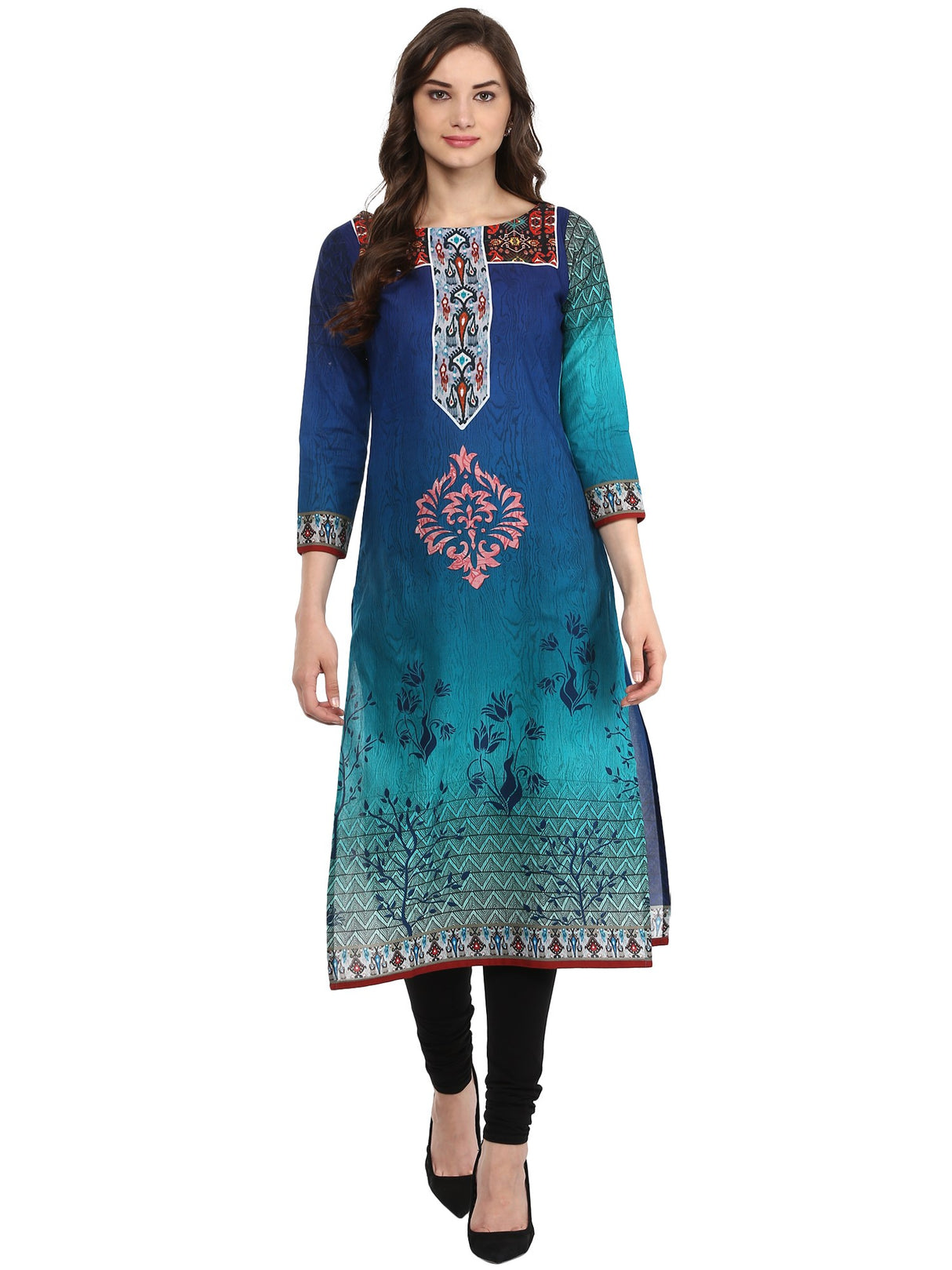 Buy  Cotton Kurta in Blue Online