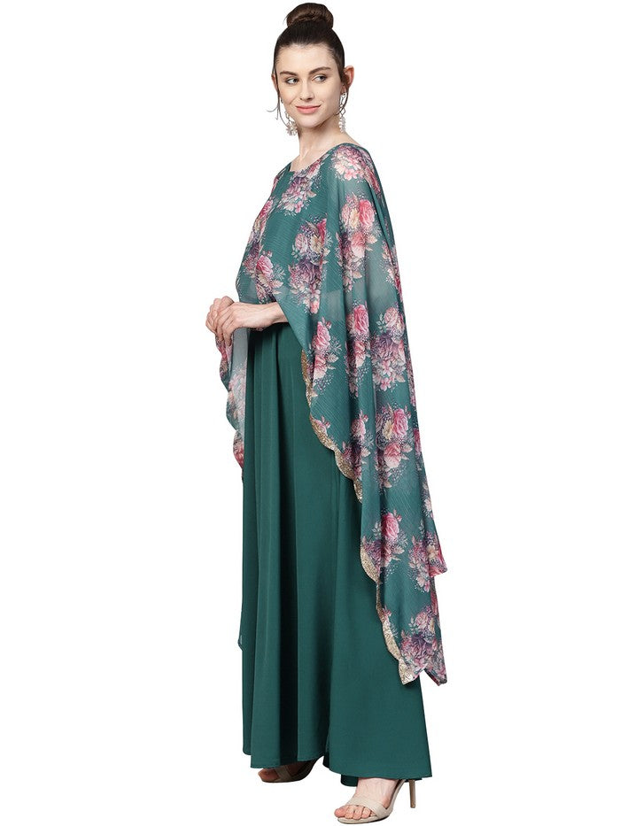 Chiffon  Green Kurta Online 